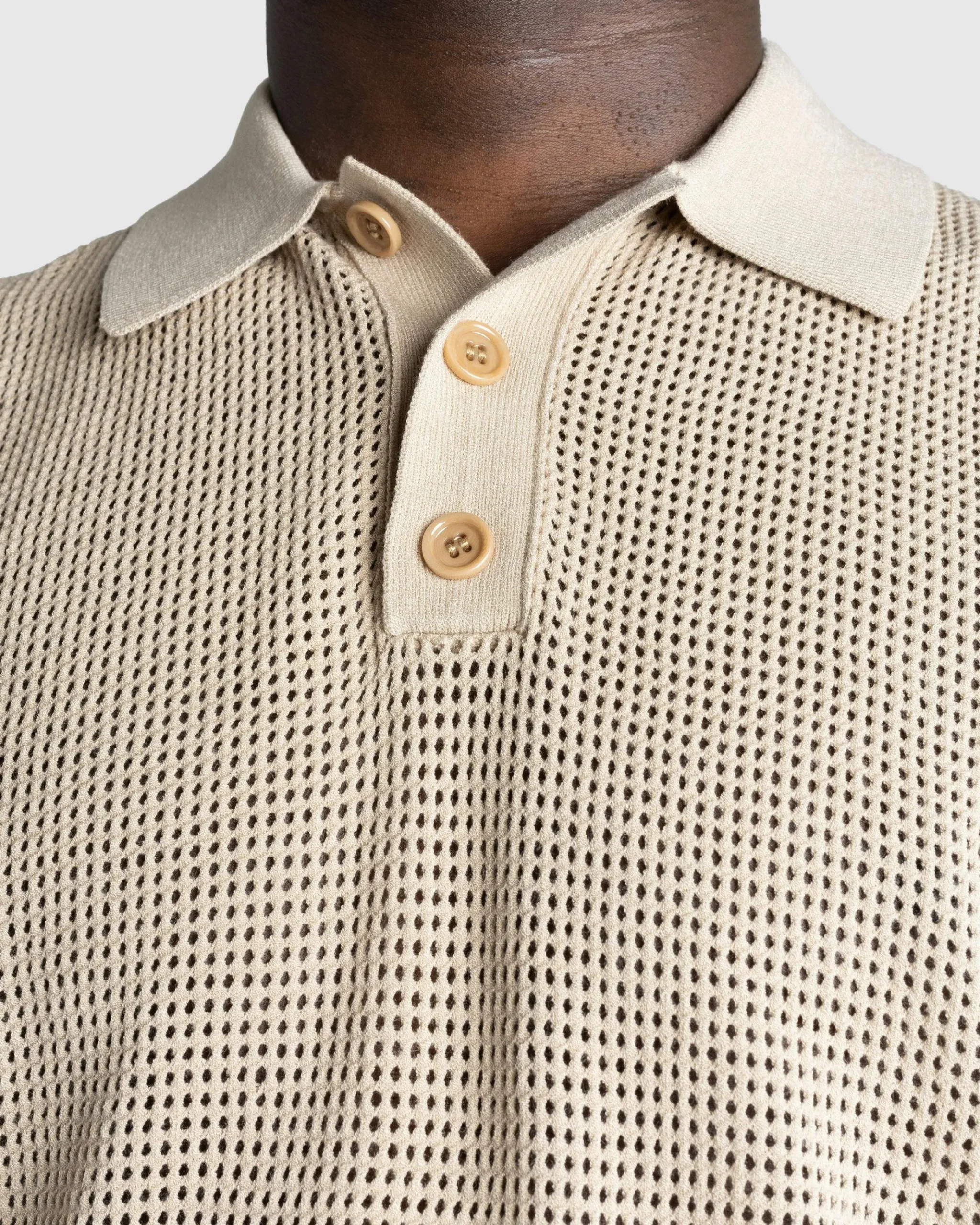 New Dries van Noten Mindo Knit Polo beige