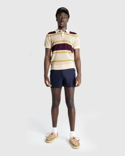 Best Sale Dries van Noten Mindo Knit Polo /Stripes beige