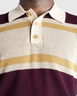 Best Sale Dries van Noten Mindo Knit Polo /Stripes beige