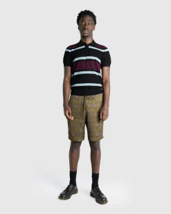 Store Dries van Noten Mindo Knit Polo /Stripes black