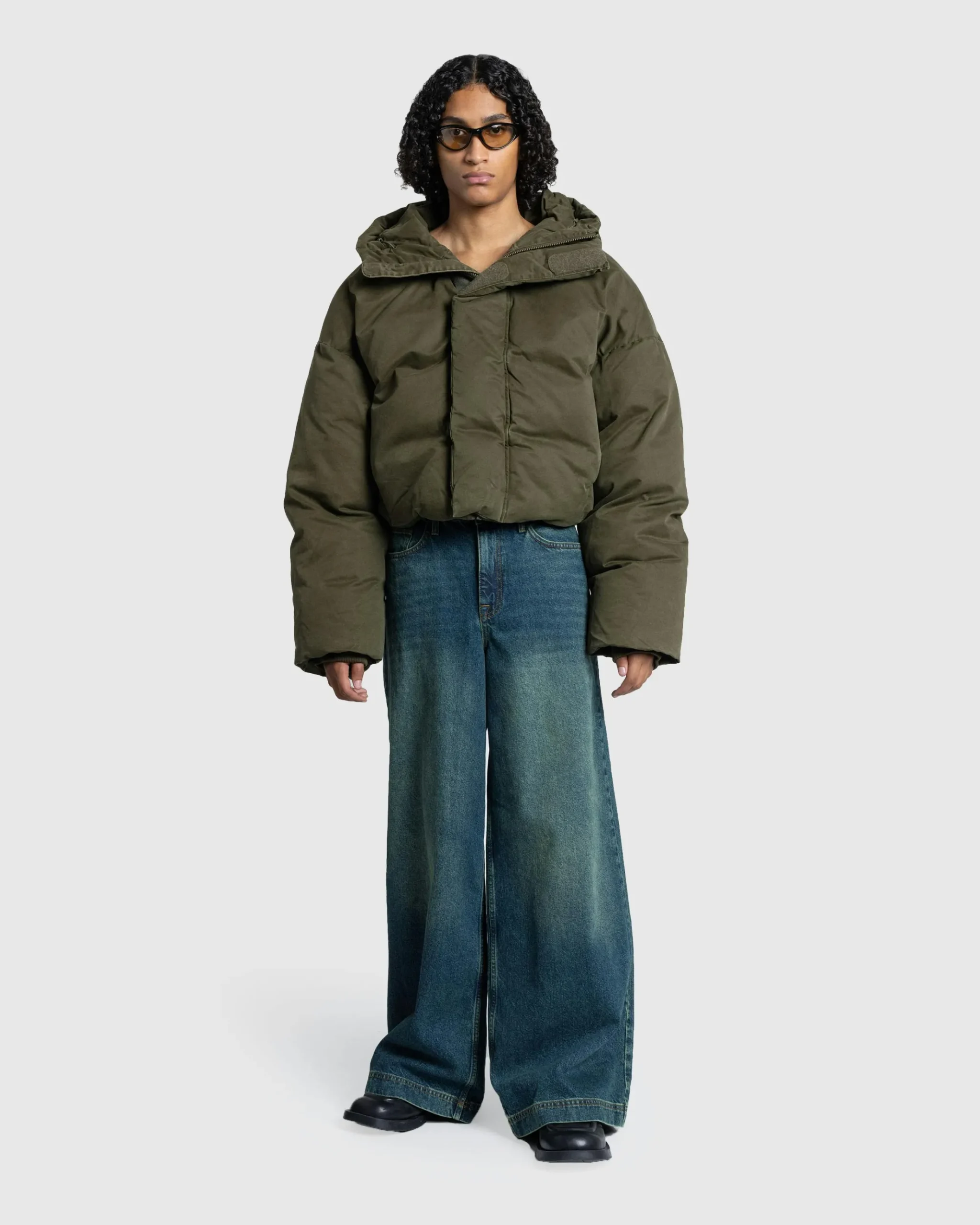 New Entire Studios MML Hooded Puffer Cotton hunter