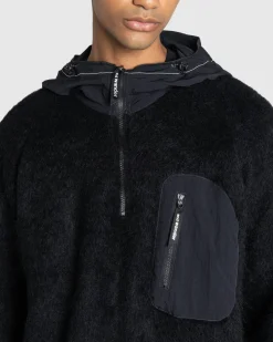 Clearance And Wander Mohair Wool Knit Hoodie black