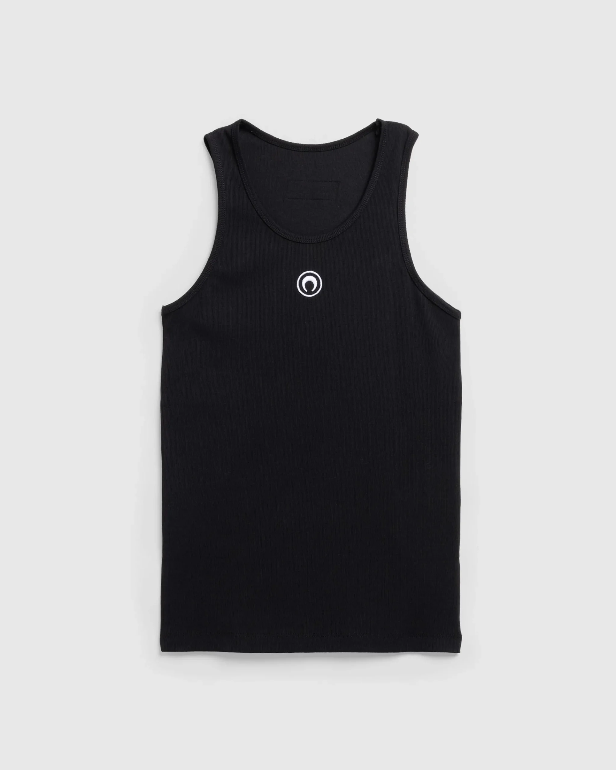 Flash Sale Marine Serre Moon Logo Ribbed Jersey Tank Top black