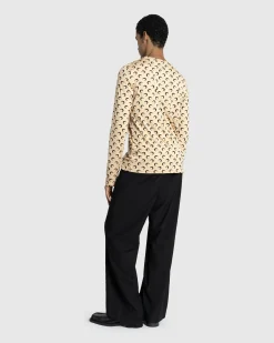 Best Marine Serre Moon Printed Jersey Second Skin Regular Top tan