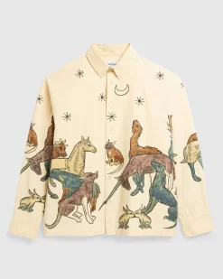 Outlet Carne Bollente Moonlight Fauna Shirt beige