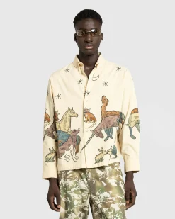 Outlet Carne Bollente Moonlight Fauna Shirt beige