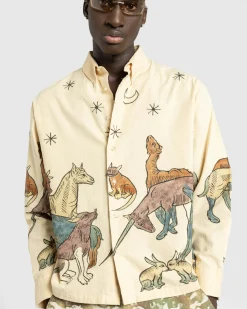 Outlet Carne Bollente Moonlight Fauna Shirt beige