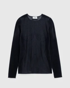Outlet Jean Paul Gaultier Morphing Pinstripes Top Black black/black