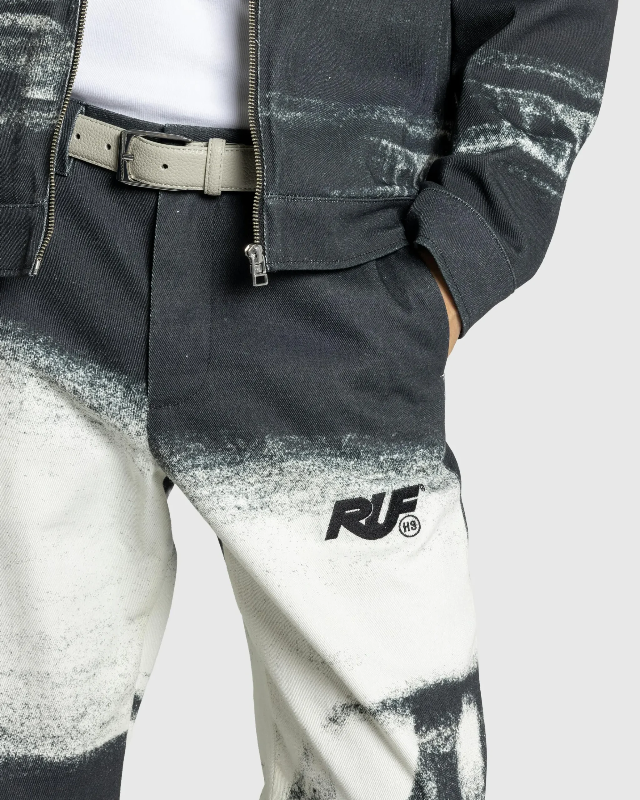 Store RUF Motion Blur Pants Black/White printed