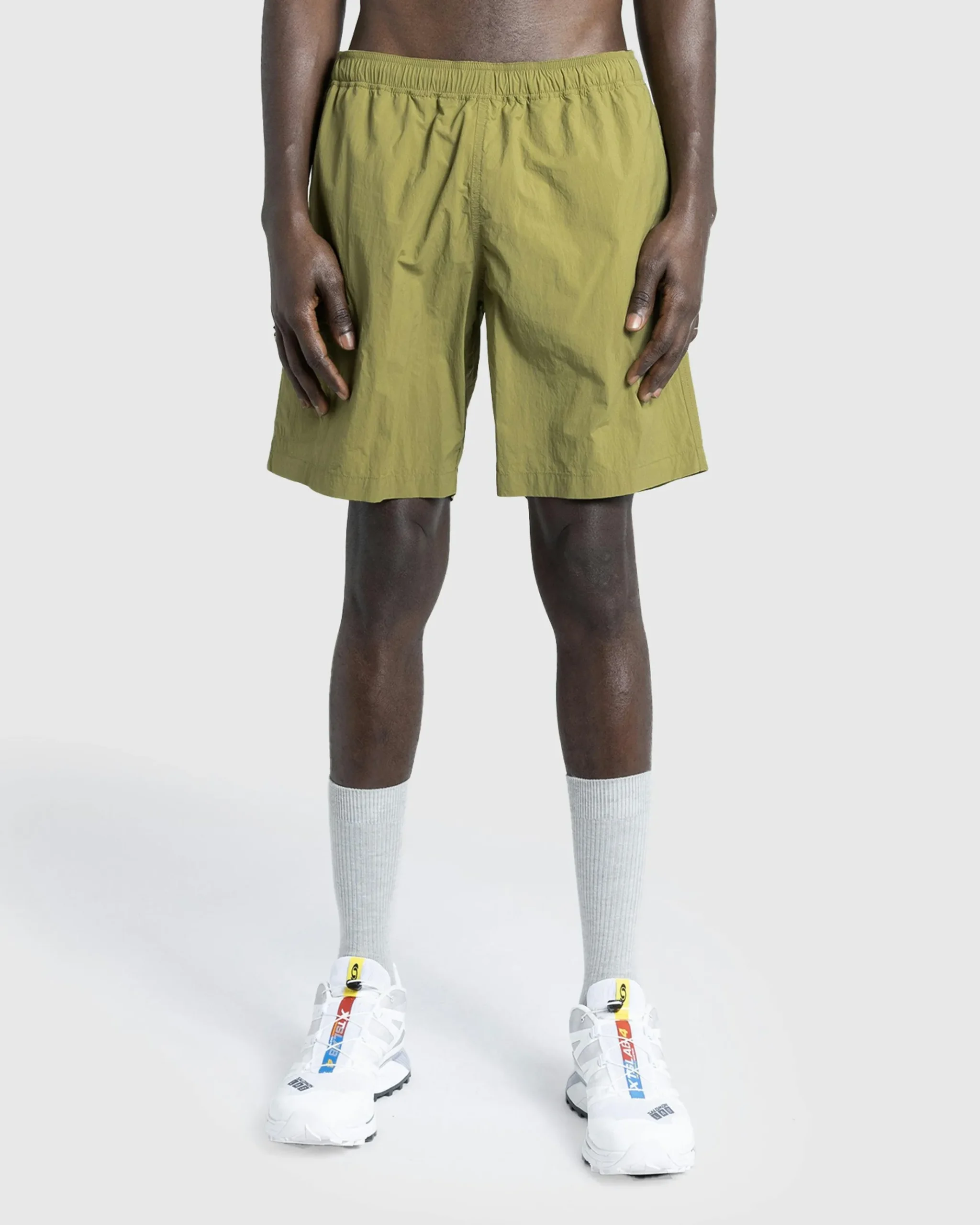 Hot Highsnobiety HS05 Natural Dyed Nylon Shorts Olive khaki