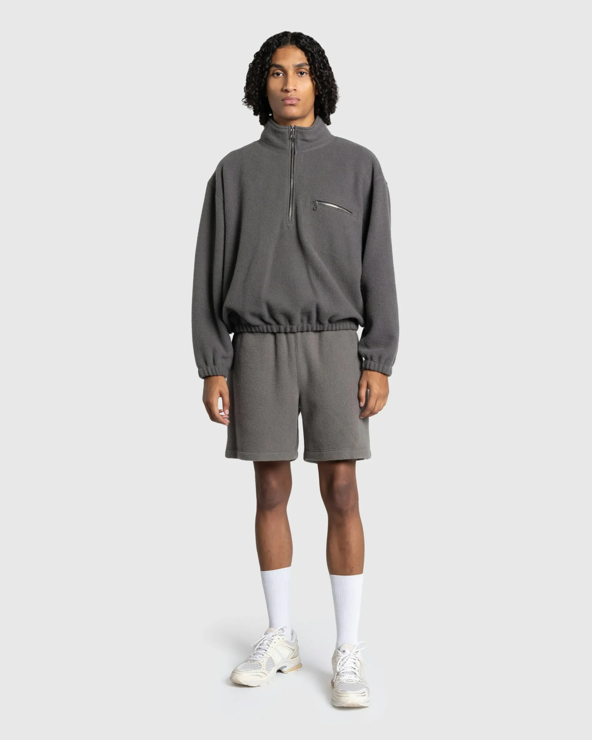 Clearance Rier Natural Fleece Shorts Castlerock grey