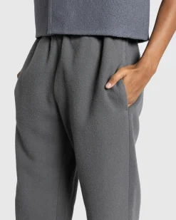 Outlet Rier Natural Fleece Trousers Castlerock grey