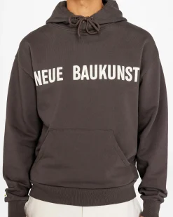 Cheap Highsnobiety Neue Baukunst Fleece Hoodie Dark Brown darkbrown