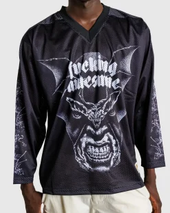 Flash Sale Fucking Awesome Nightmare Hockey Jersey black