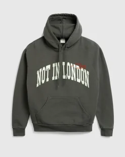 Clearance Highsnobiety Not In London Fleece Hoodie Dark Gray darkgrey