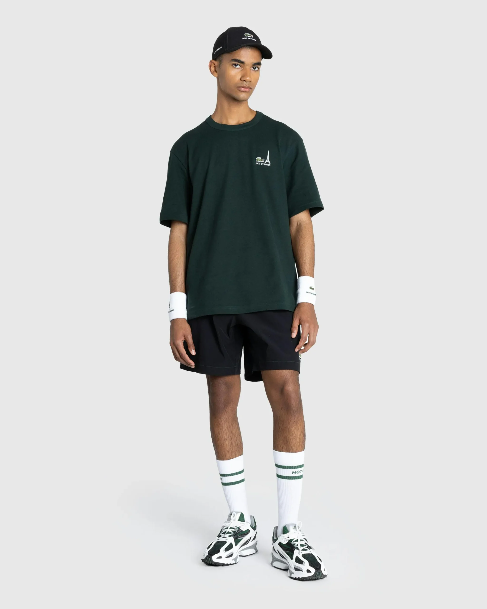 Outlet Lacoste Not In Paris Tennis Shorts Black green
