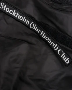 Cheap Stockholm Surfboard Club Nylon Bomber Jacket black