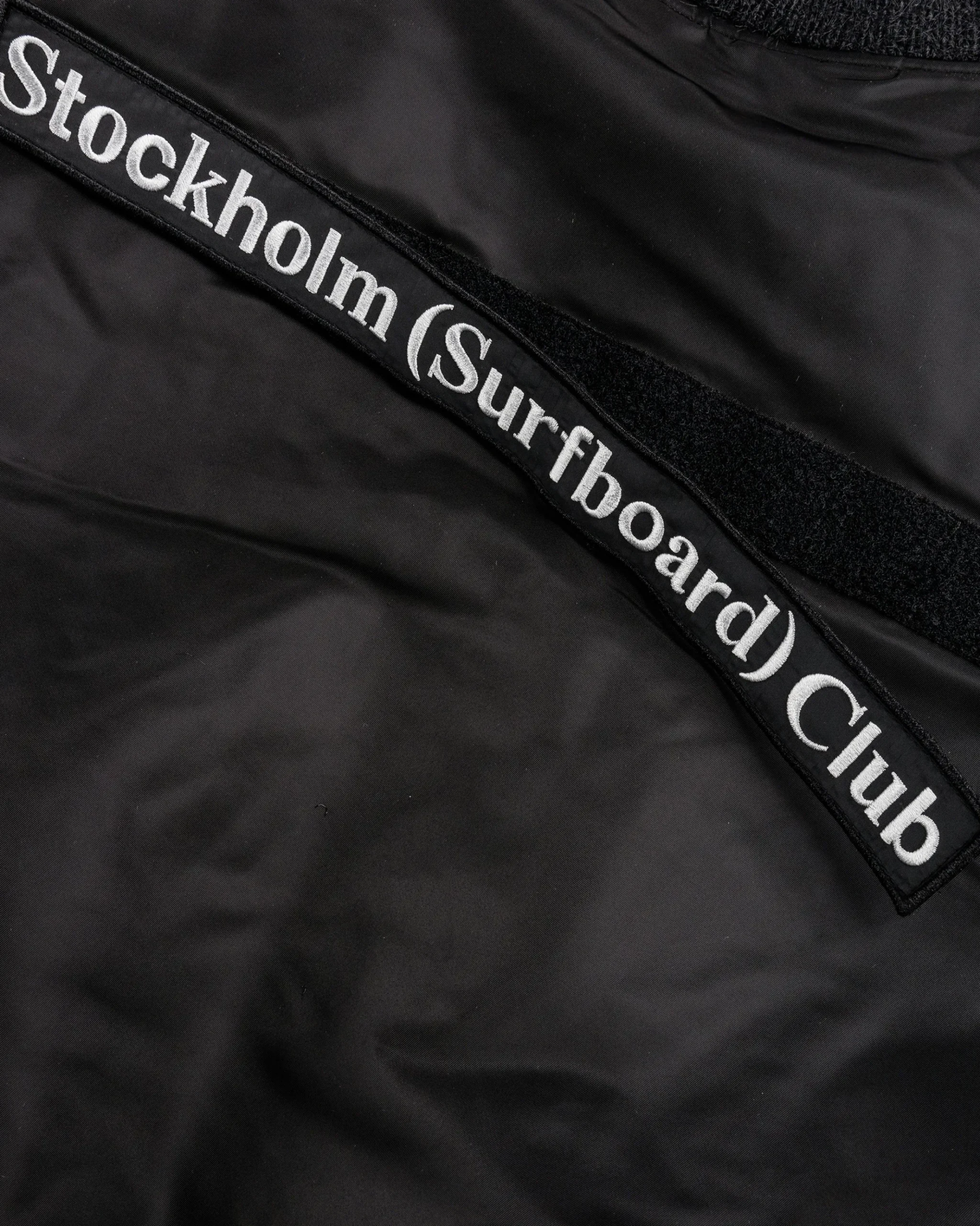 Cheap Stockholm Surfboard Club Nylon Bomber Jacket black
