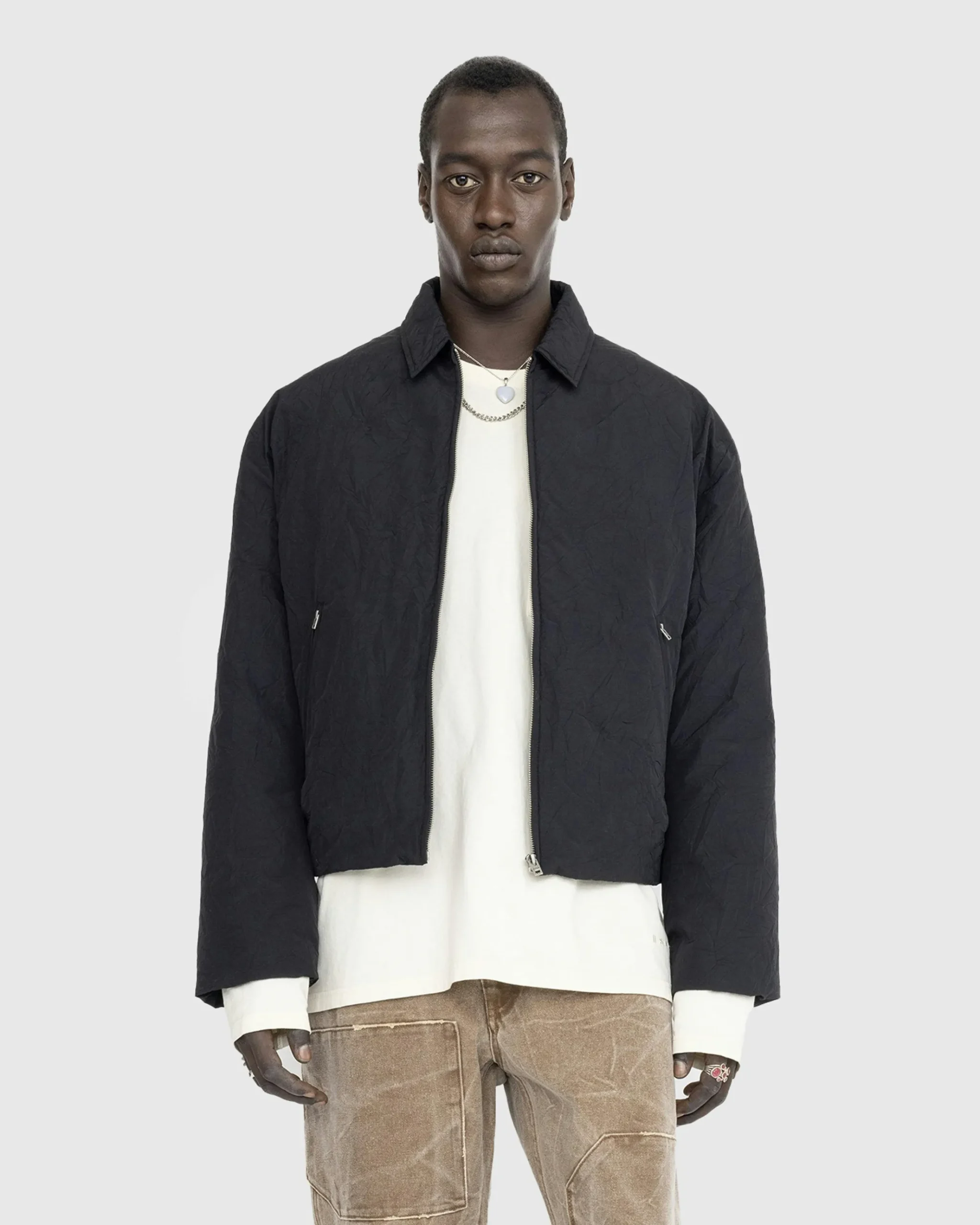 Best Sale Acne Studios Nylon Jacket black