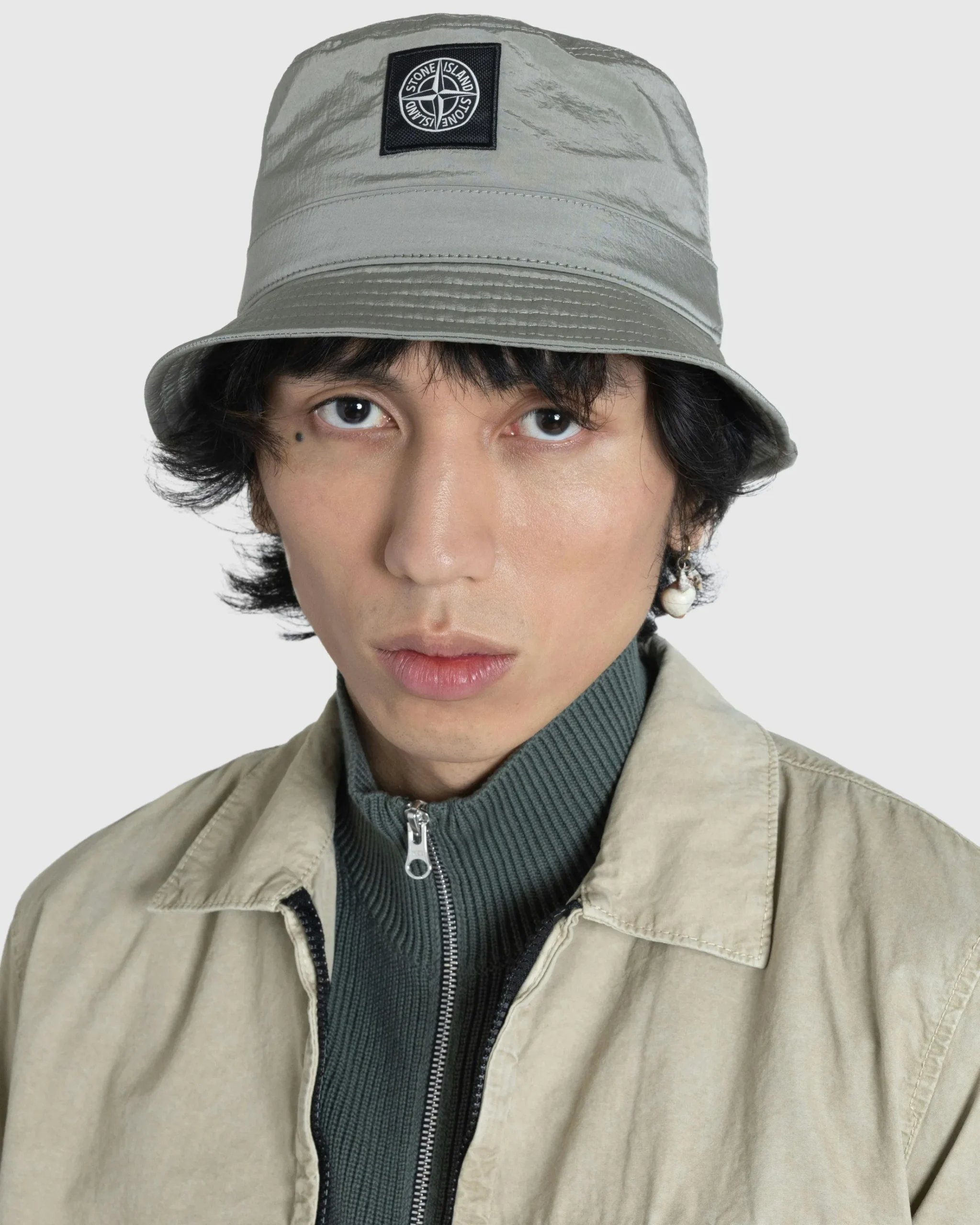 Cheap Stone Island Nylon Metal Bucket Hat Natural Beige naturalbeige