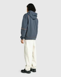 Discount San San Gear Oblique Hoodie Zip-Up Midnight Blue midnightblue