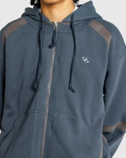 Discount San San Gear Oblique Hoodie Zip-Up Midnight Blue midnightblue