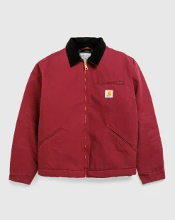 Shop Carhartt WIP OG Detroit Jacket Malbec / Black /aged canvas