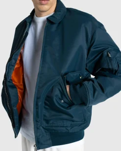 Cheap Carhartt WIP Olten Bomber Duck Blue/Turmeric