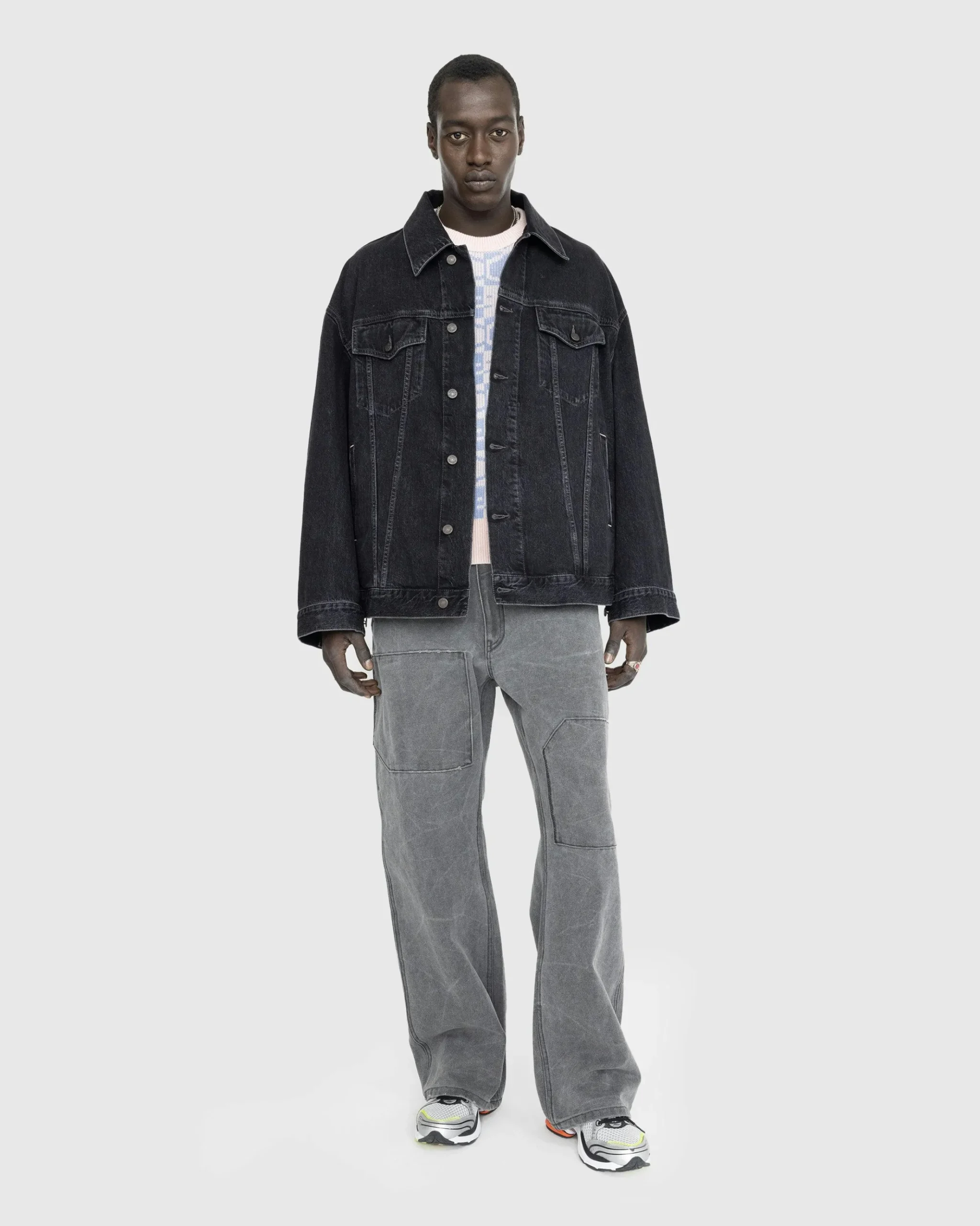 Sale Acne Studios Oversized Denim Jacket black