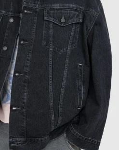 Sale Acne Studios Oversized Denim Jacket black