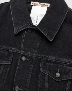 Sale Acne Studios Oversized Denim Jacket black