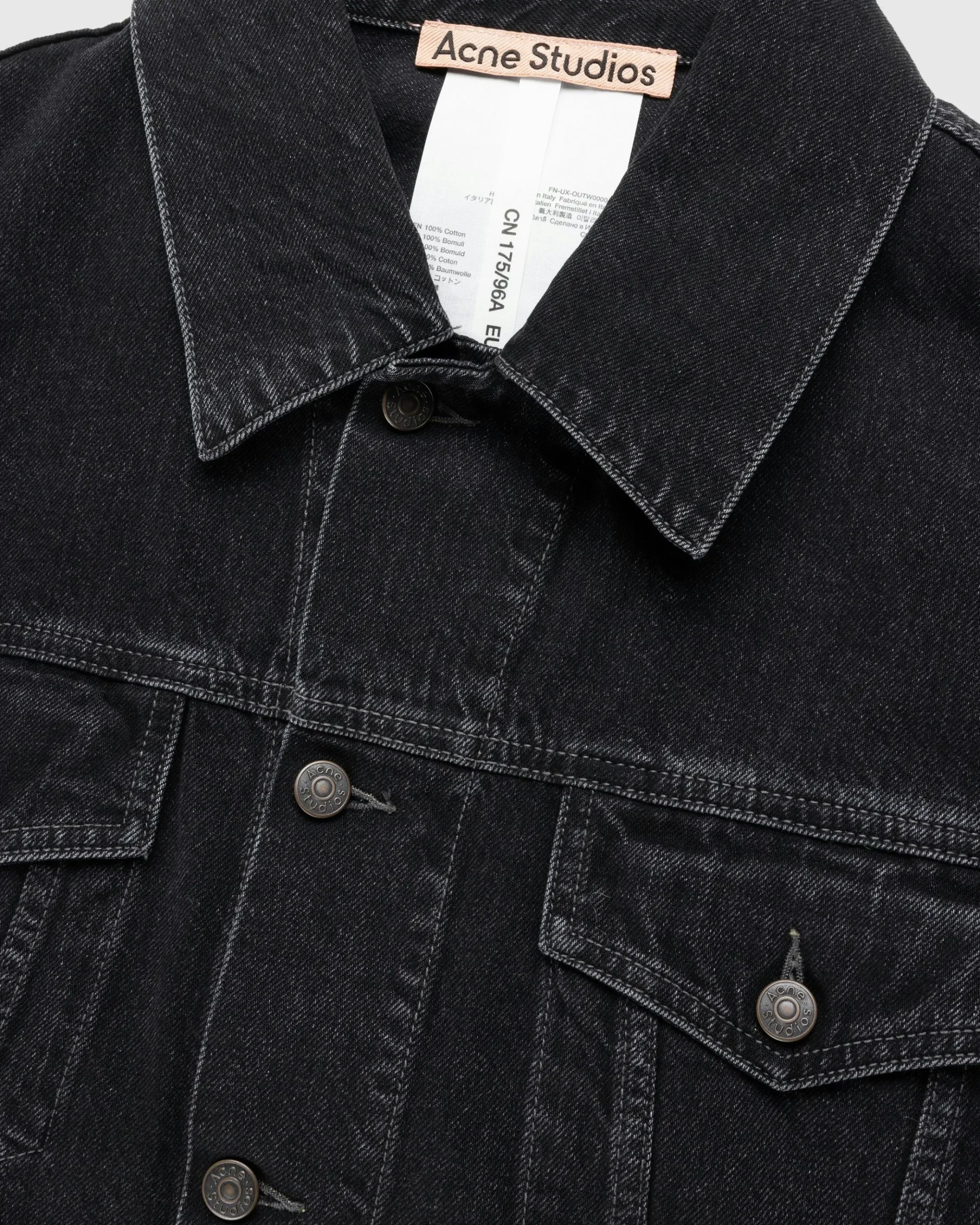 Sale Acne Studios Oversized Denim Jacket black