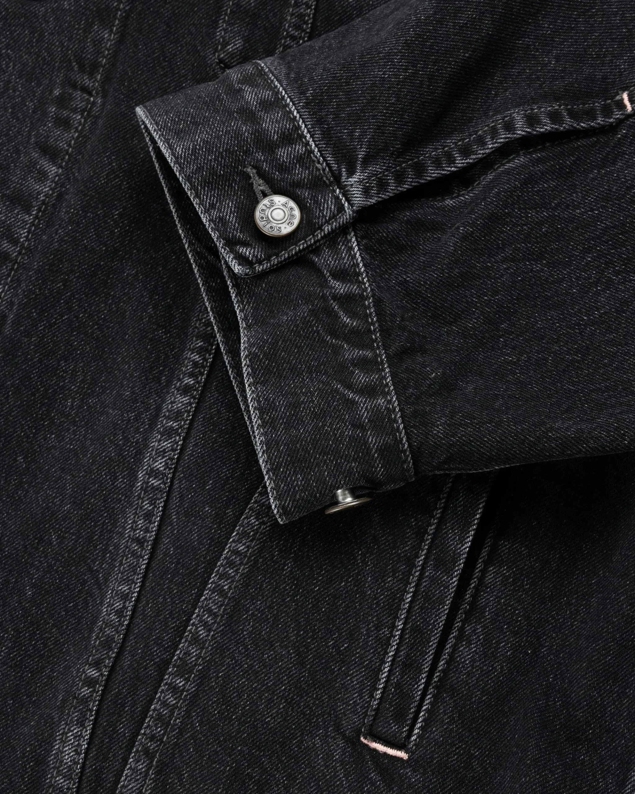 Sale Acne Studios Oversized Denim Jacket black