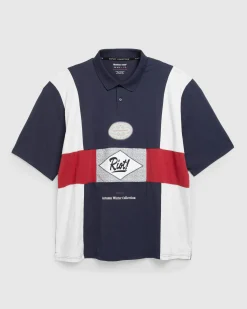 Flash Sale Martine Rose Oversized Paneled Polo blue