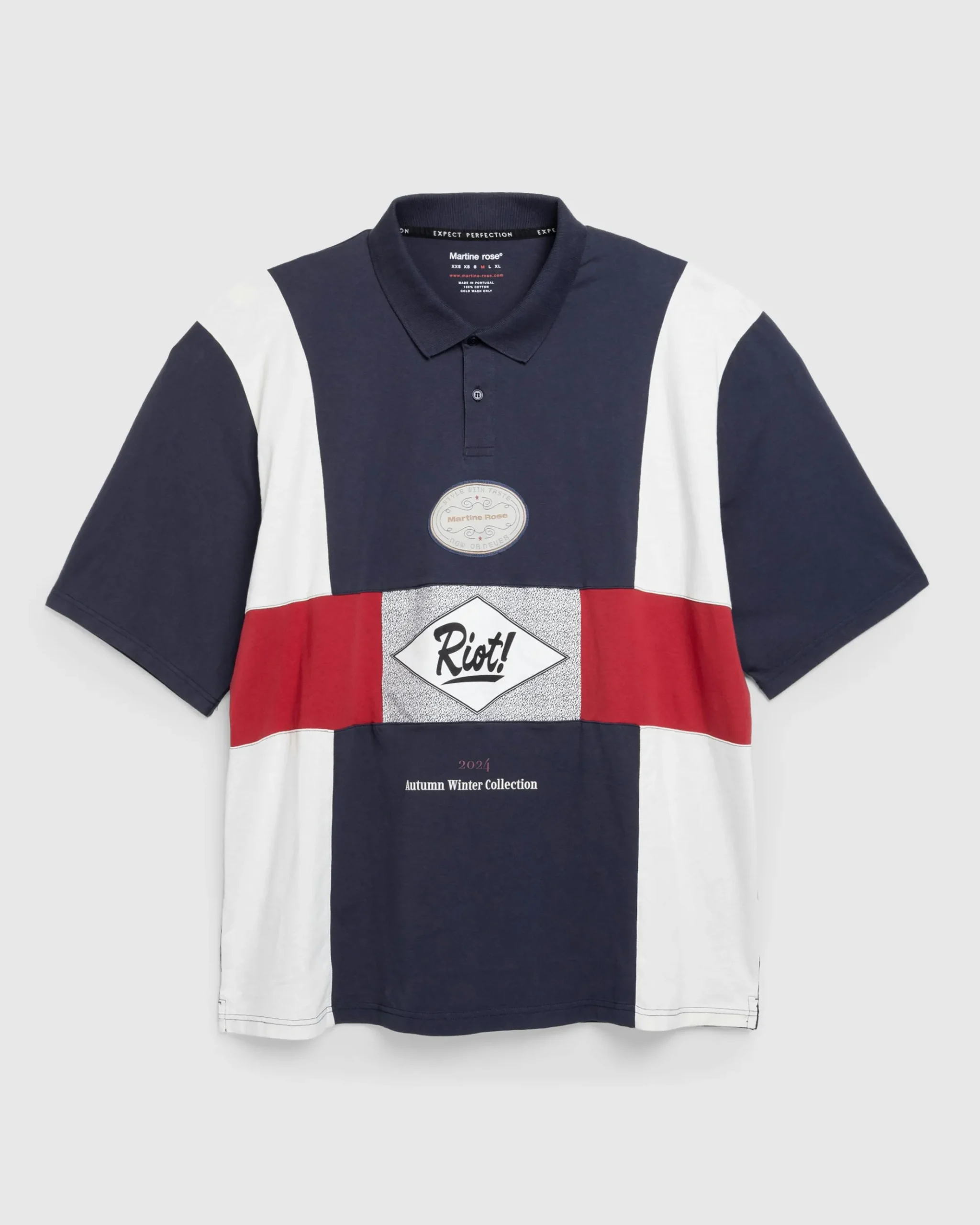 Flash Sale Martine Rose Oversized Paneled Polo blue