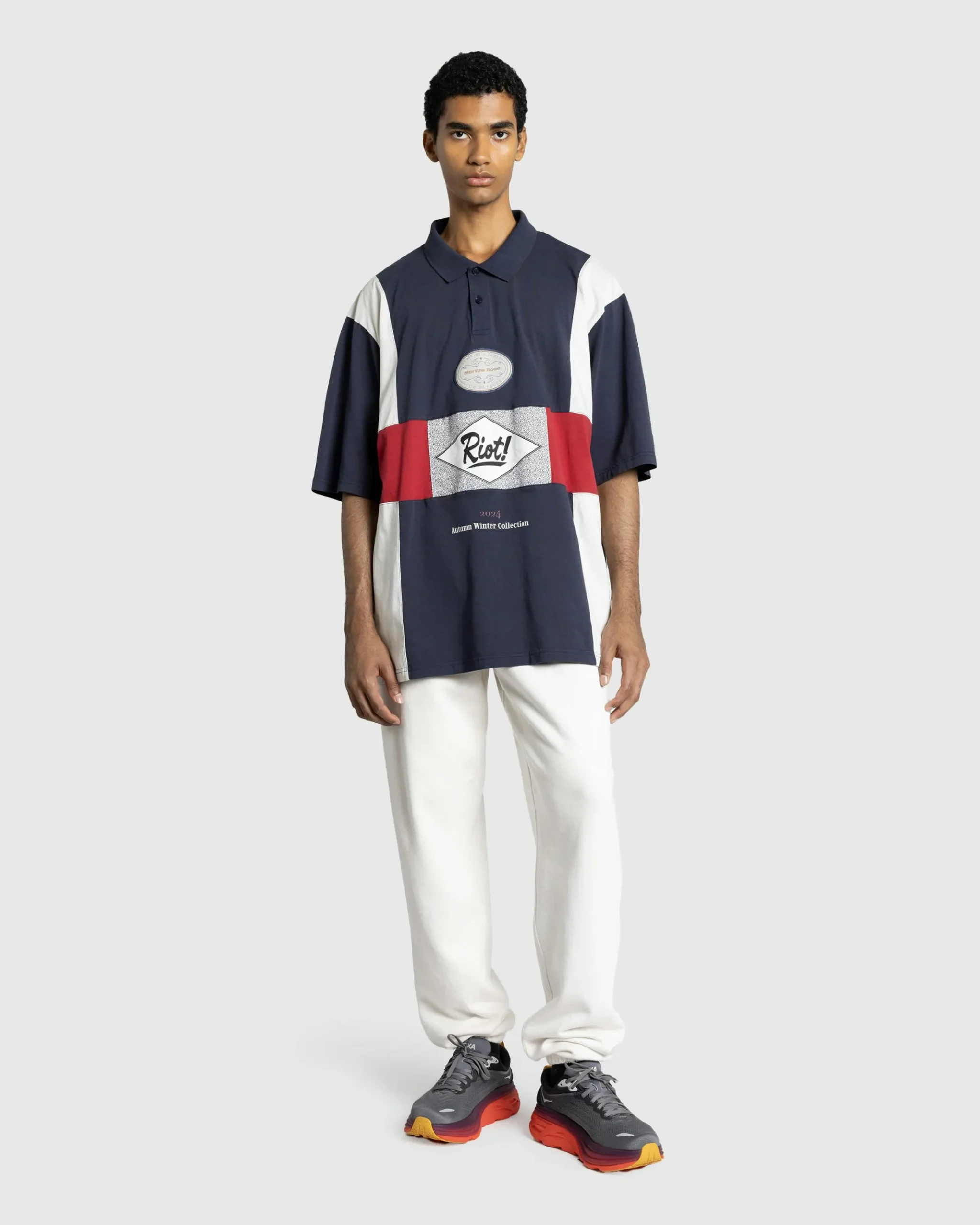 Flash Sale Martine Rose Oversized Paneled Polo blue