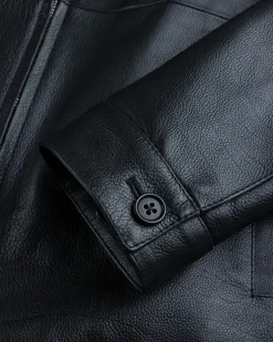 Store Meta Campania Collective Owen Calf Leather Coaching Jacket black