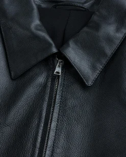 Store Meta Campania Collective Owen Calf Leather Coaching Jacket black