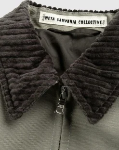 Shop Meta Campania Collective Owen Zip-Up Jacket Weimaraner Grey weimaranergrey