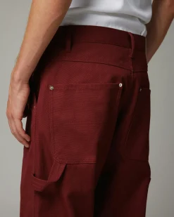 Flash Sale Highsnobiety HS05 Oxford Canvas Carpenter Trousers Red unavailable