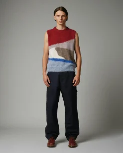Discount Highsnobiety HS05 Oxford Canvas Carpenter Trousers Navy unavailable