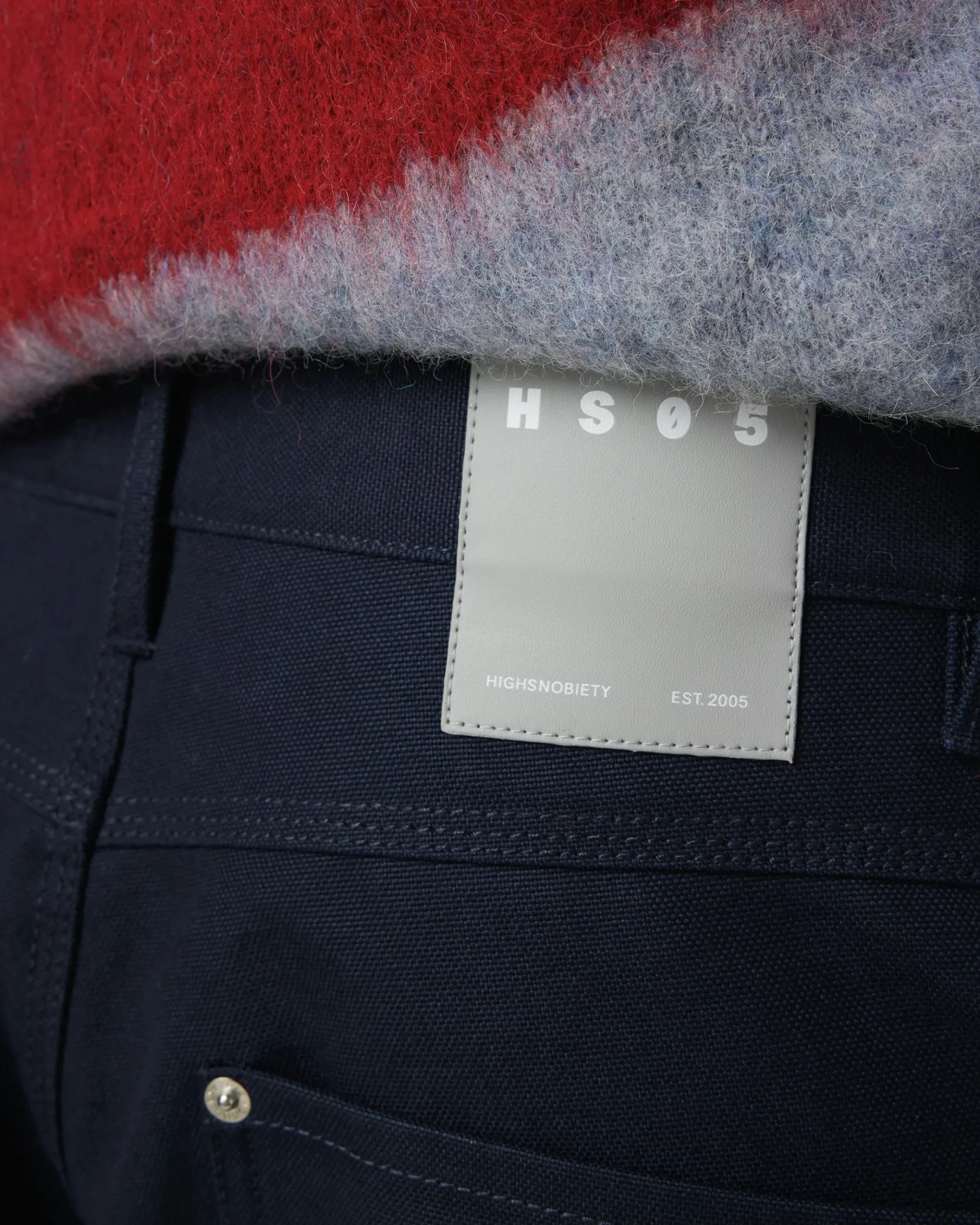 Discount Highsnobiety HS05 Oxford Canvas Carpenter Trousers Navy unavailable