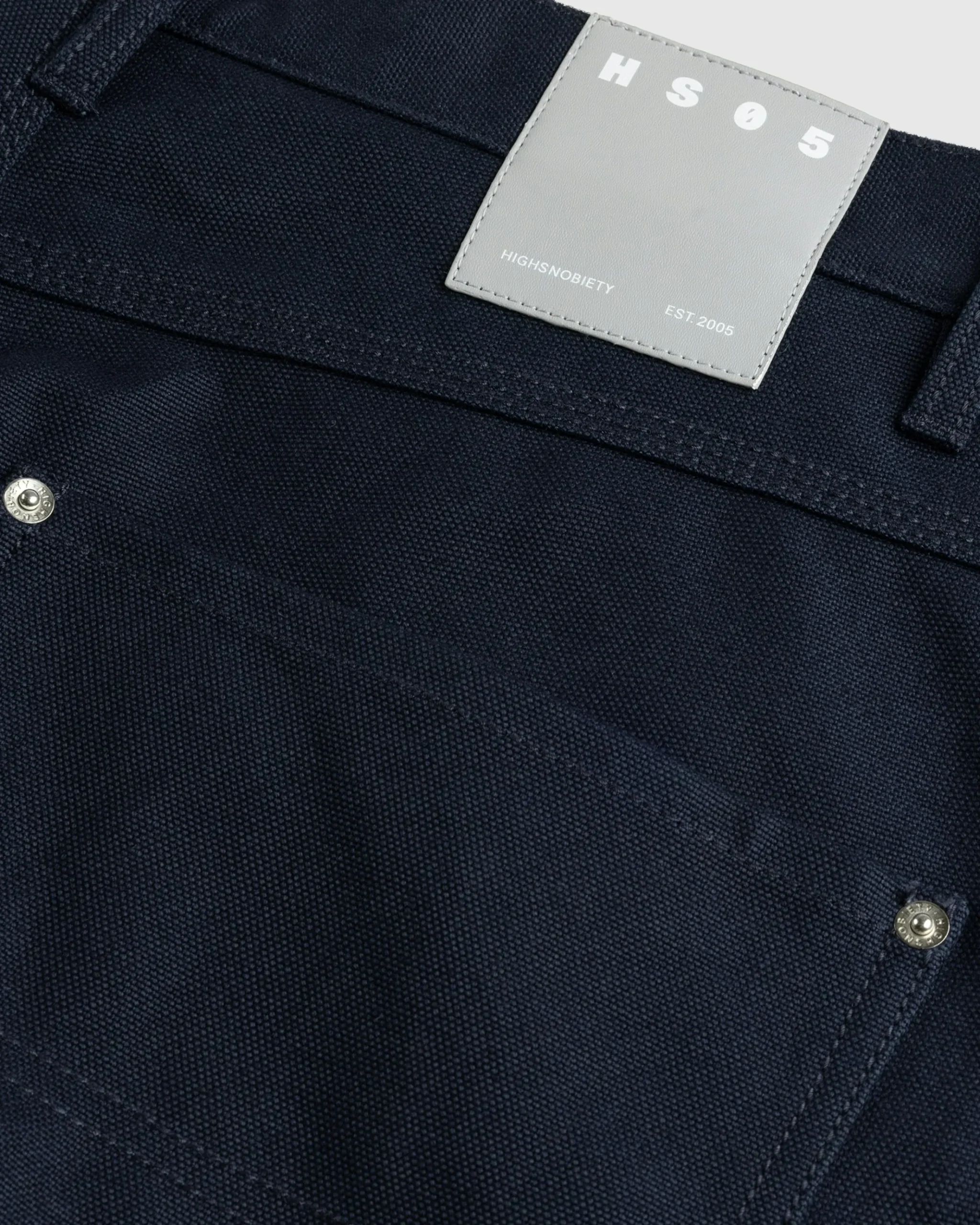 Discount Highsnobiety HS05 Oxford Canvas Carpenter Trousers Navy unavailable