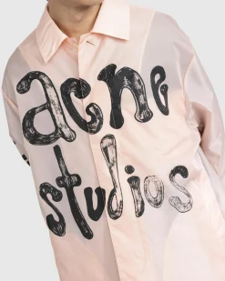 Outlet Acne Studios Packable Trench Coat Pink peachpink