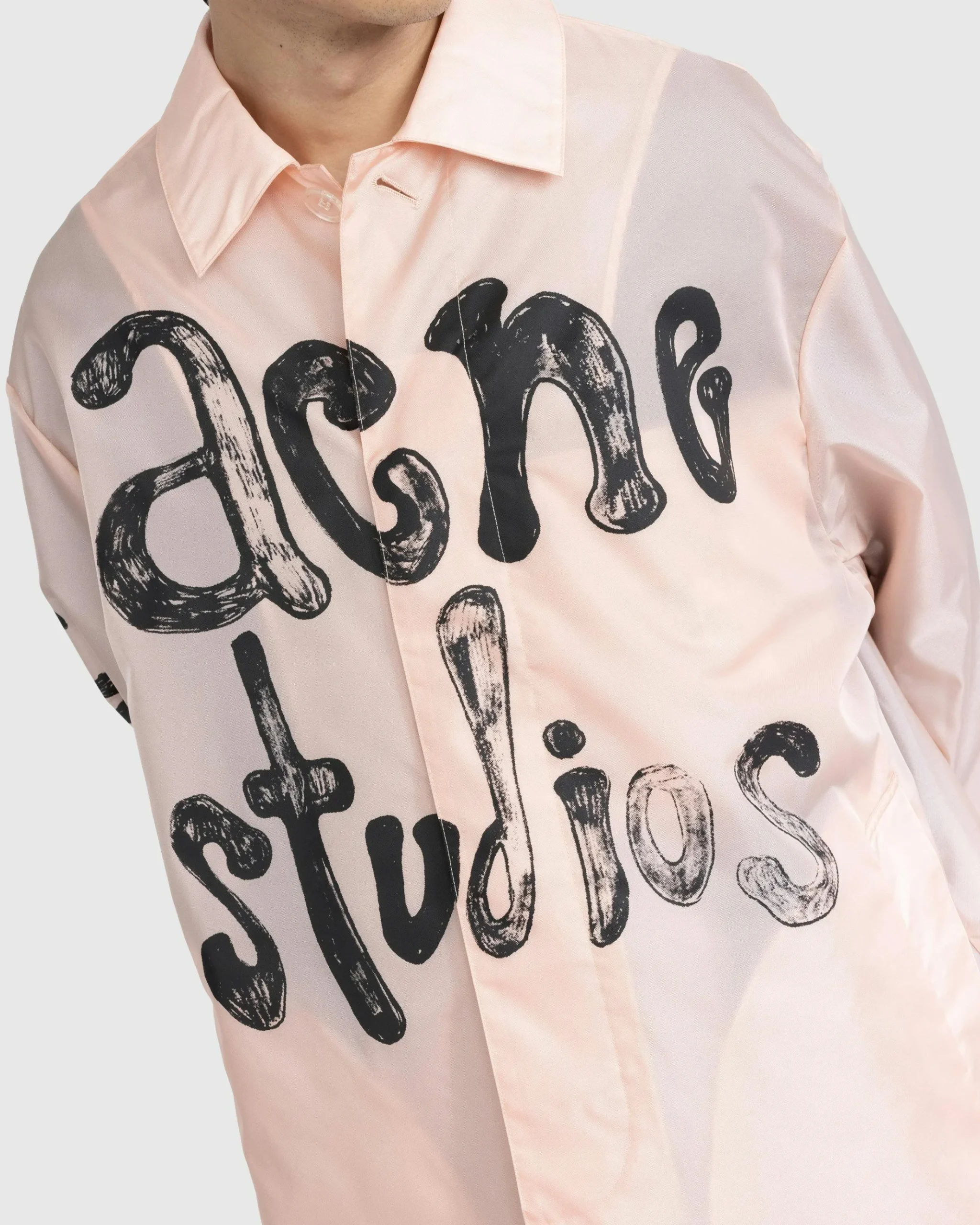 Outlet Acne Studios Packable Trench Coat Pink peachpink
