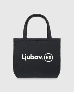 Sale Ljubav Padded Tote Bag black