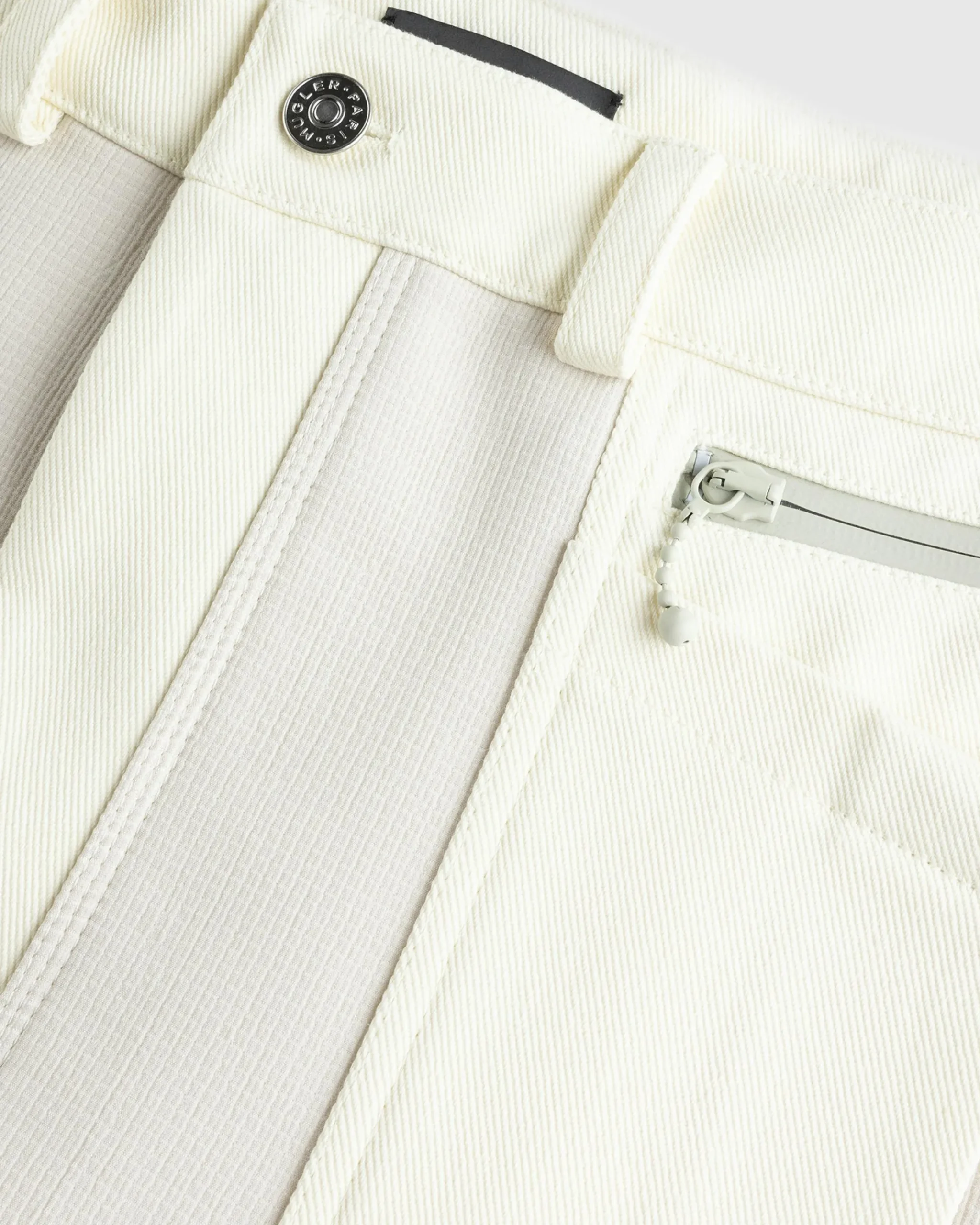 Hot Mugler Pantalon Off White/Snow