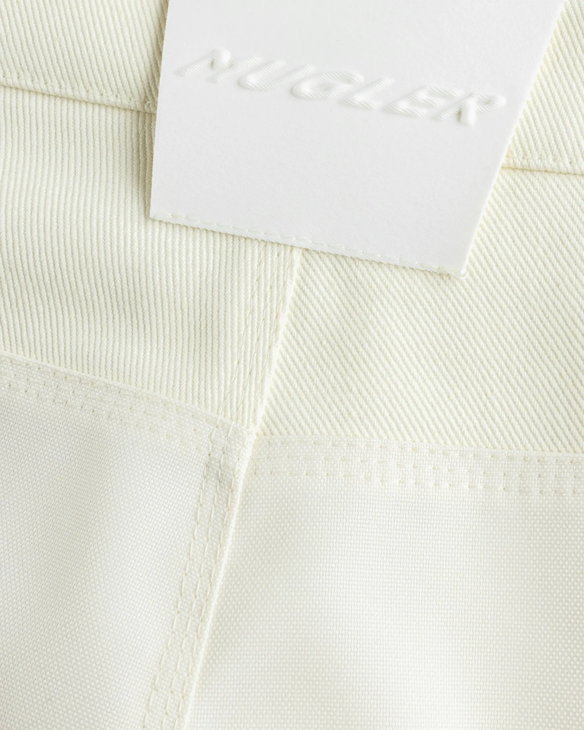 Hot Mugler Pantalon Off White/Snow