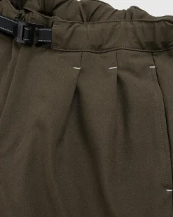 Outlet And Wander PE Melange Twill Wide Pants khaki