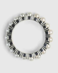 Fashion Hatton Labs Pearl Eternity Ring White silver